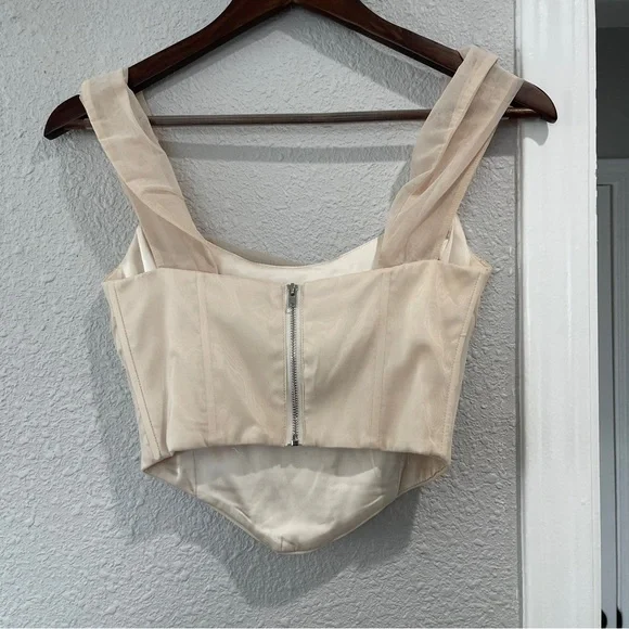 Oh Polly Cream Bodysuit Top 4 - Picture 2 of 6